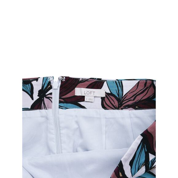 LOFT Wild Orchid Pencil Skirt Size 8 Floral Modern Career Polished Fall Vintage - Picture 4 of 9